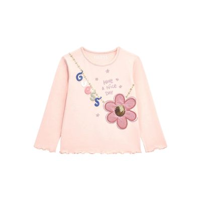 Guess K4YI19K6YW4 Girl’s LS T-Shirt/ POUF PINK