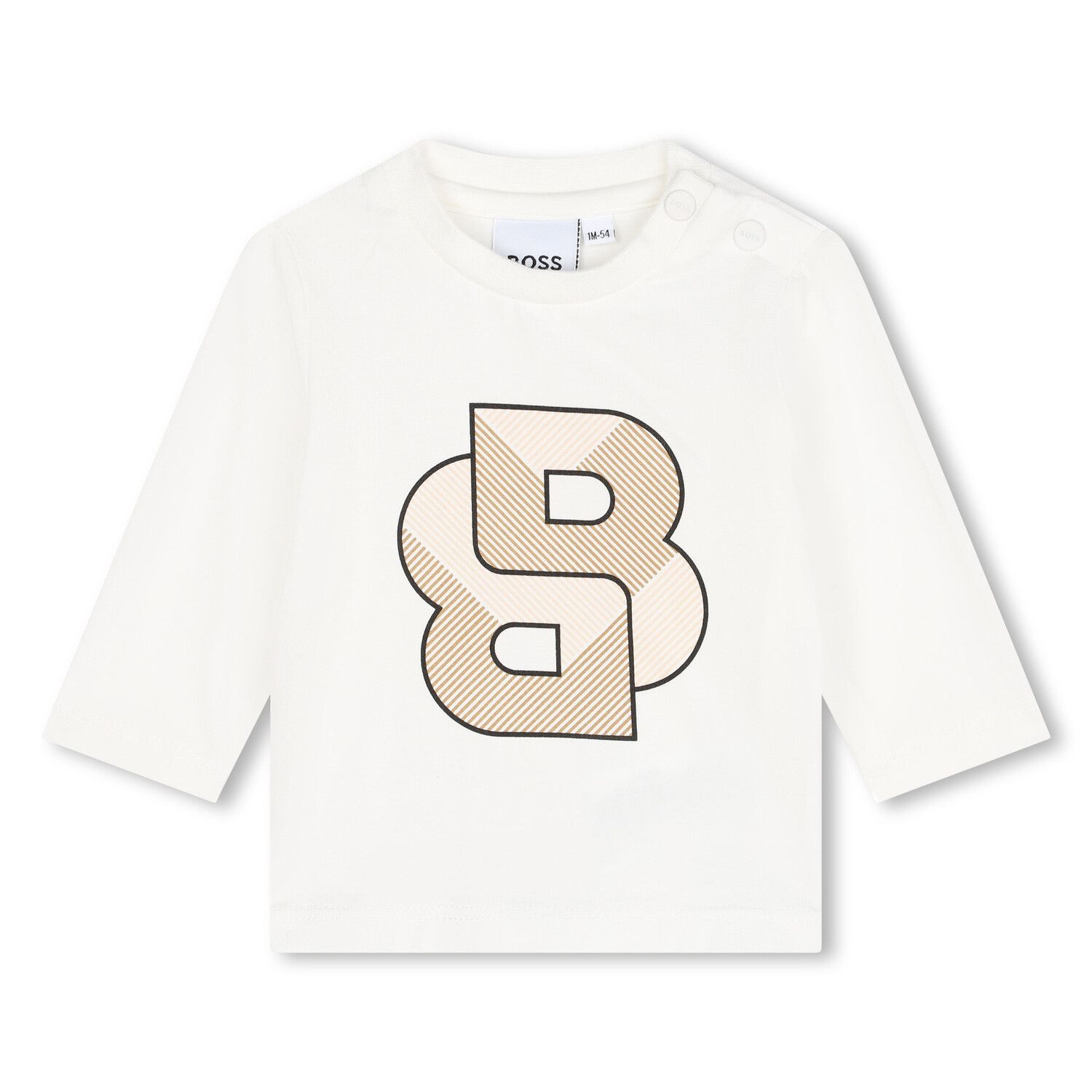 BOSS J51059 Baby Boy's Long Sleeve T-Shirt & Tracksuit Set 3PC – Brown