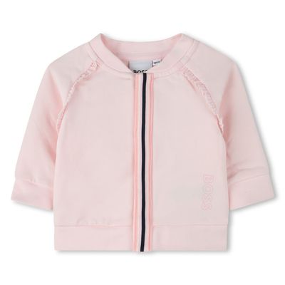 BOSS J51611 Baby Girl's Long Sleeve T-Shirt & Tracksuit Set 3PC – Pink