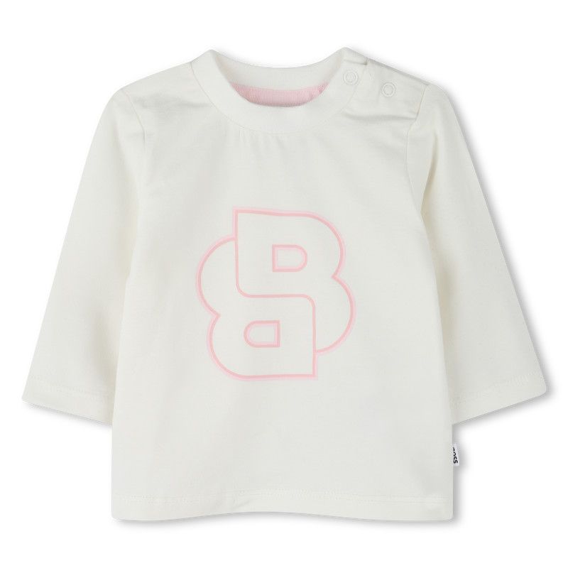 BOSS J51611 Baby Girl's Long Sleeve T-Shirt & Tracksuit Set 3PC – Pink