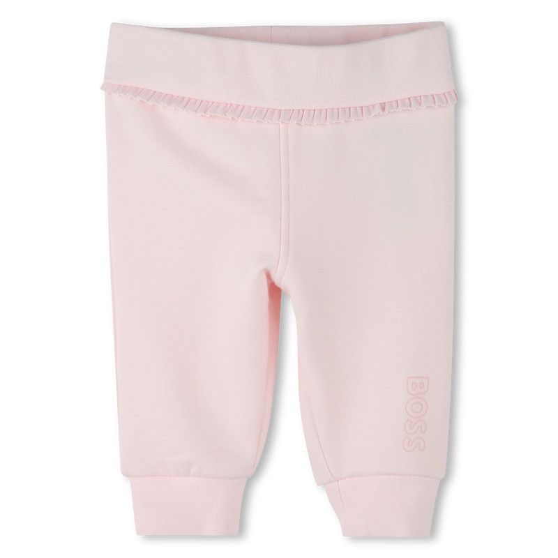 BOSS J51611 Baby Girl's Long Sleeve T-Shirt & Tracksuit Set 3PC – Pink