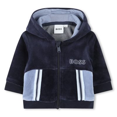 BOSS J51058 Baby Boy's LS Velour Tracksuit Set 2PC/ NAVY