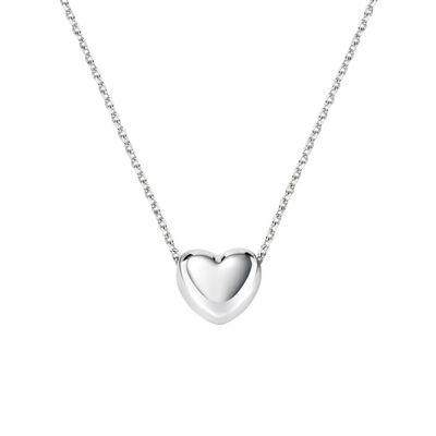 Amen CLCUBOB3 Women's Silver Small Round Heart Necklace - Love Hearts Essential