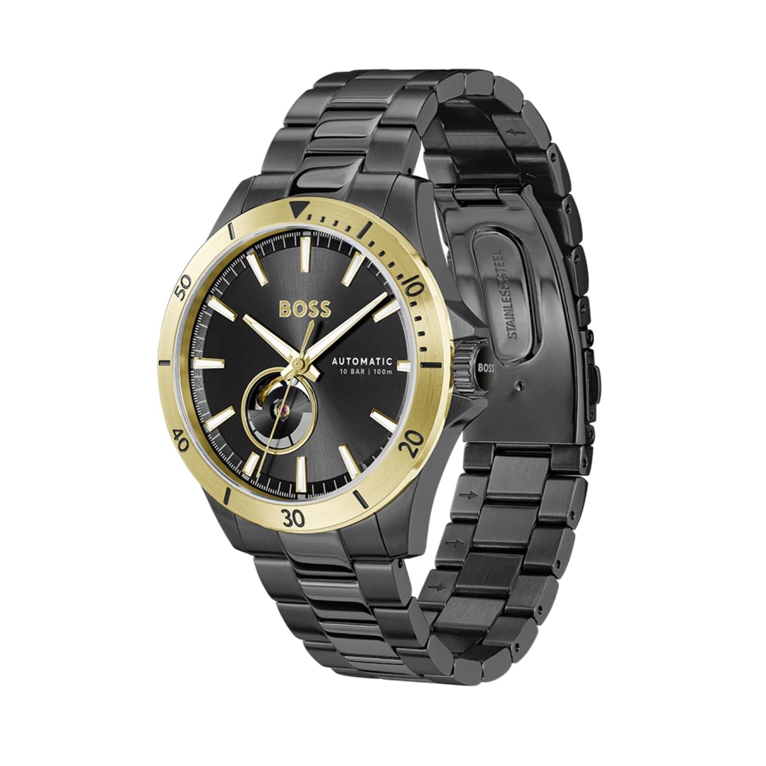 Boss 1514203 Troper Automatic Black Round Dial Men's Watch