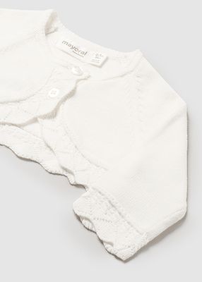 Mayoral 307 Baby Girl's LS Basic Knit Short Cardigan/ CRUDO