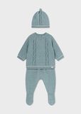 Mayoral 2511 Baby Boy's LS Knit Sweater, Pants & Hat Set 3PC/ AZURE VIG