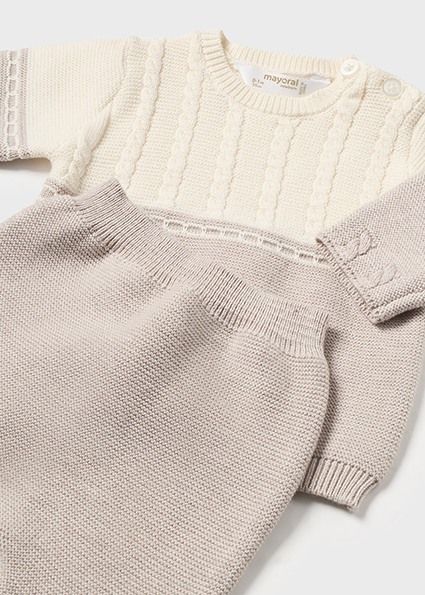 Mayoral 2509 Baby's Long Sleeve Knit Sweater & Footed Pants Set 2PC – Nuez Vig