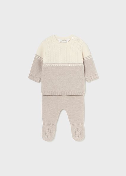 Mayoral 2509 Baby's Long Sleeve Knit Sweater & Footed Pants Set 2PC – Nuez Vig