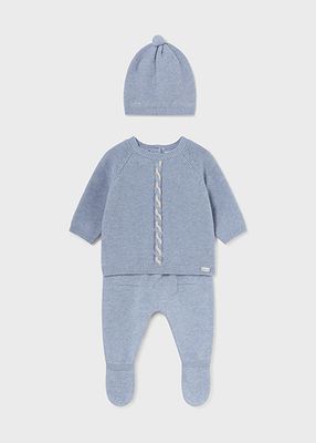 Mayoral 2511 Baby's Long Sleeve Knit Sweater, Pants & Hat Set 3PC – Iceberg Vi