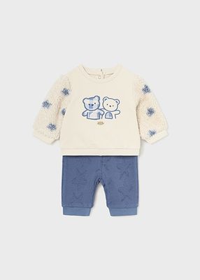 Mayoral 2624 Baby Boy's LS Sweater & Joggers Set 2PC/ CRUDO