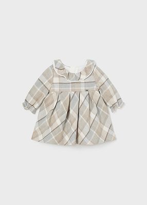 Mayoral 2808 Baby Girl's Long Sleeve Plaid Dress – Nuez