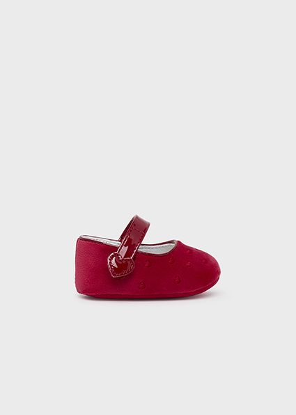 Mayoral 9794 Baby Girl's Velvet Maryjane Shoes – Rojo