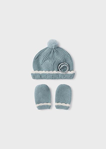 Mayoral 9767 Baby Girl's Knit Hat & Mittens Set 2PC – Iceberg Vig