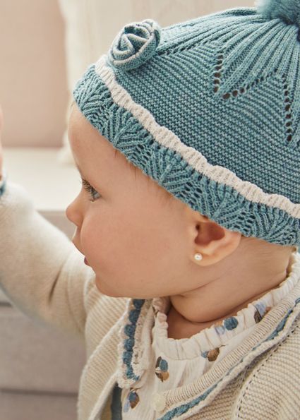 Mayoral 9767 Baby Girl's Knit Hat & Mittens Set 2PC – Iceberg Vig
