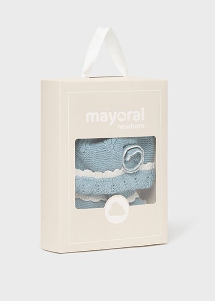 Mayoral 9767 Baby Girl's Knit Hat & Mittens Set 2PC – Iceberg Vig