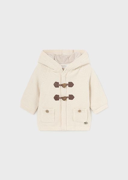 Mayoral 2303 Baby Boy's Long Sleeve Hooded Knit Cardigan – Ceramica