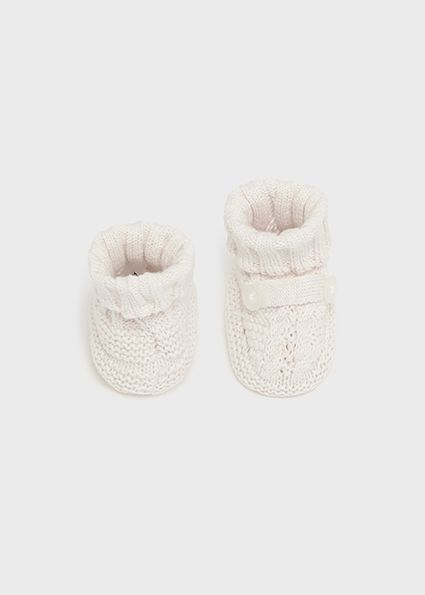 Mayoral 9798 Baby's Knit Booties/ MILK VIG