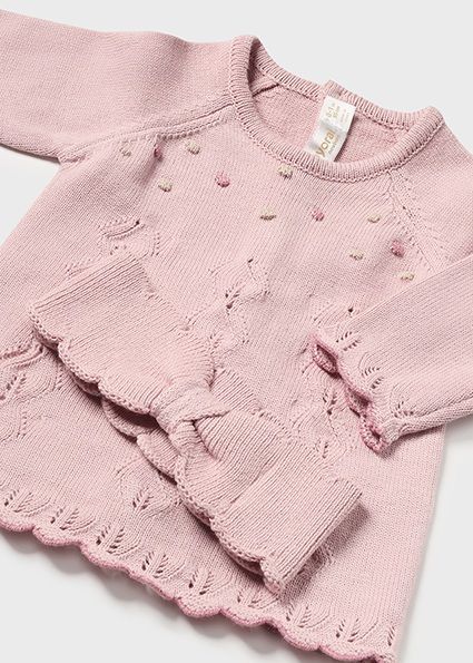 Mayoral 2783 Baby Girl's Long Sleeve Knit Sweater, Pants & Headband Set 3PC – Sugar