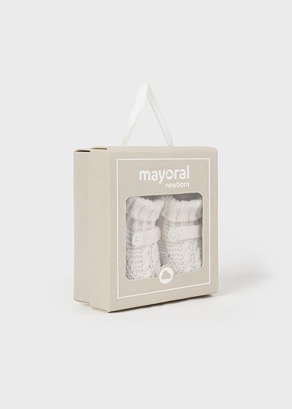 Mayoral 9798 Baby's Knit Booties – Milk Vig