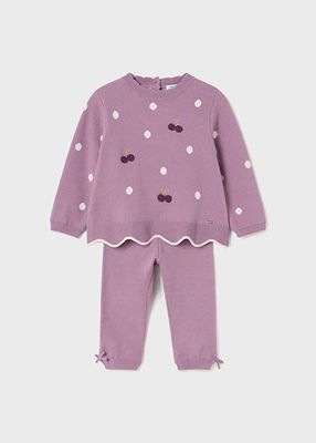 Mayoral 2549 Baby Girl's Long Sleeve Knit Sweater & Pants Set 2PC – Orquidea