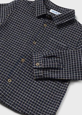 Mayoral 2186/2543 Baby Boy's LS Jacquard Shirt & Knit Pants Set 2PC/ MARINO- TOPO