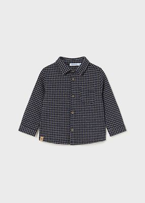 Mayoral 2186/2543 Baby Boy's LS Jacquard Shirt & Knit Pants Set 2PC/ MARINO- TOPO