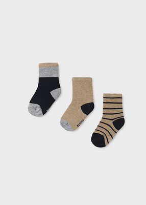 Mayoral 10757 Baby Boy's Crew Socks Set 3PR – Marino