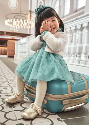 Mayoral 2907 Baby Girl's LS Tulle Dress/ JADE