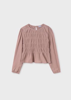 Mayoral 7192 Girl's Long Sleeve Knit Top – Nude