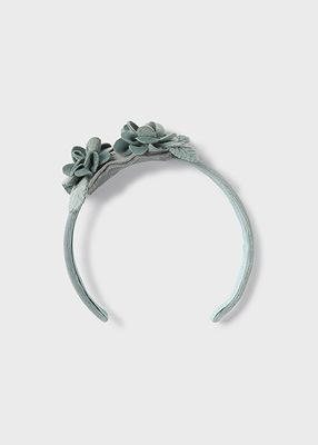 Mayoral 10778 Girl's OS Velvet Flower Headband – Jade