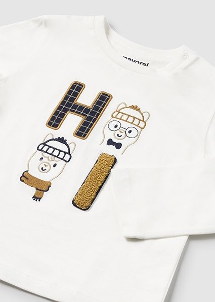 Mayoral 2030/2542 Baby Boy's Long Sleeve T-Shirt & Corduroy Pants Set 2PC – Nata- Toffee
