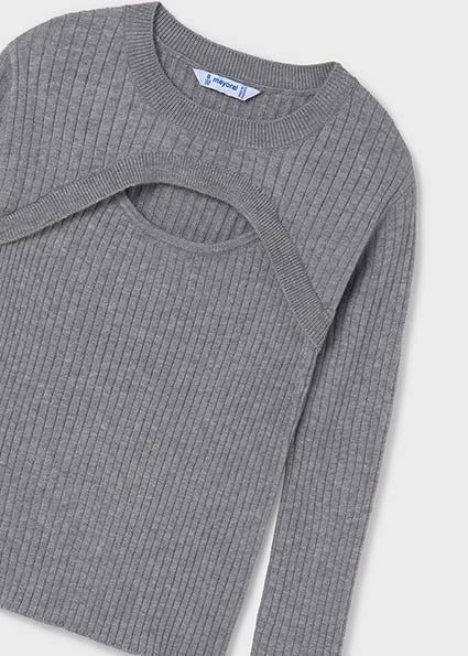 Mayoral 7308 Girl's Long Sleeve Peekaboo Sweater – Acero Vig
