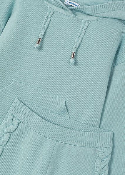 Mayoral 4552 Girl's Long Sleeve Knit Hoodie & Pant Set 2PC – Jade