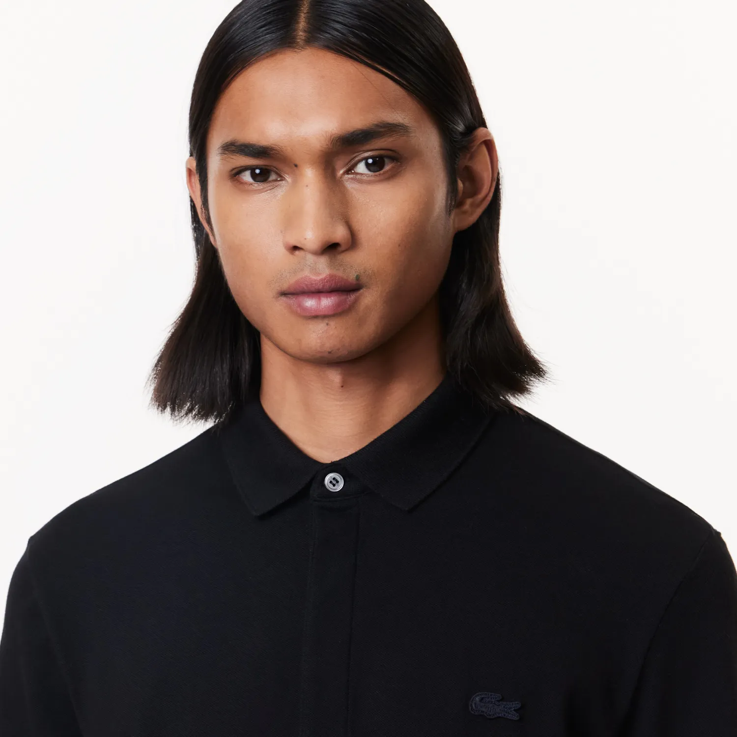 Lacoste PH2481 52 031 Men’s Long Sleeve Regular Fit Polo Shirt – Black