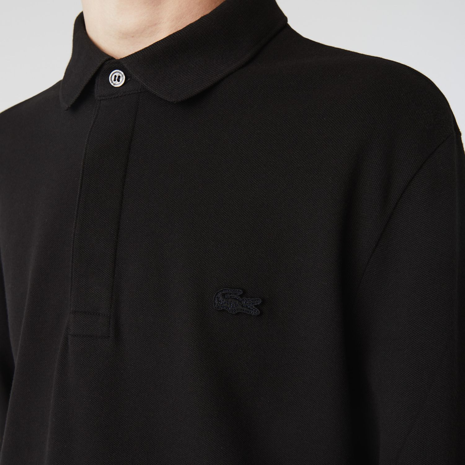 Lacoste PH2481 52 031 Men’s Long Sleeve Regular Fit Polo Shirt – Black