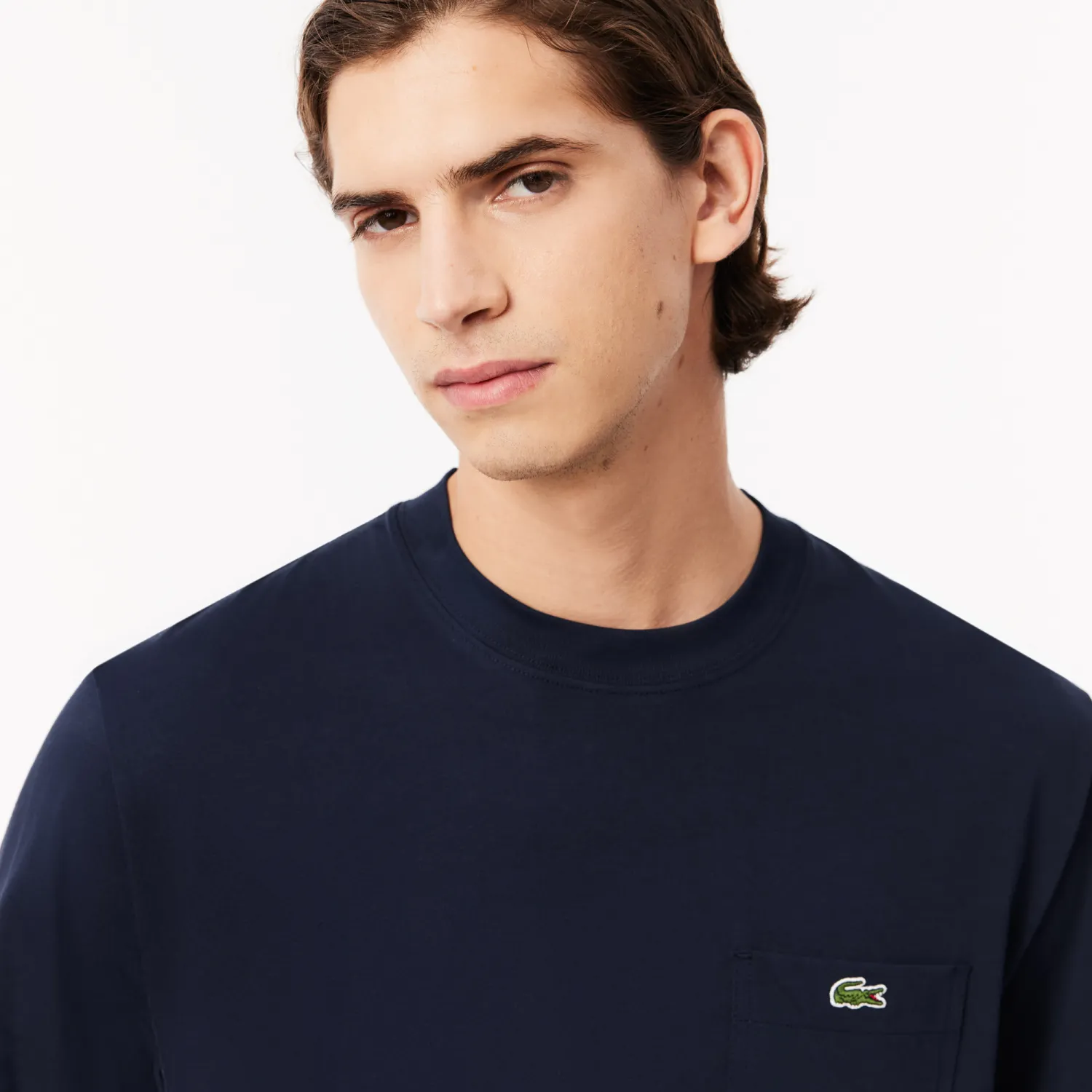 Lacoste TH2827 Men’s SS Round Neck T-Shirt w/ Front pocket /