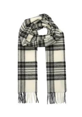 Patrick King 1001SGD Men's Lambswool Tartan Scarf – Stewart Grey Dress