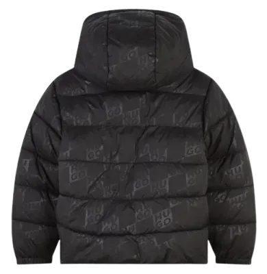 HUGO G00199 Boy's LS Logo Puffer Coat/ BLACK