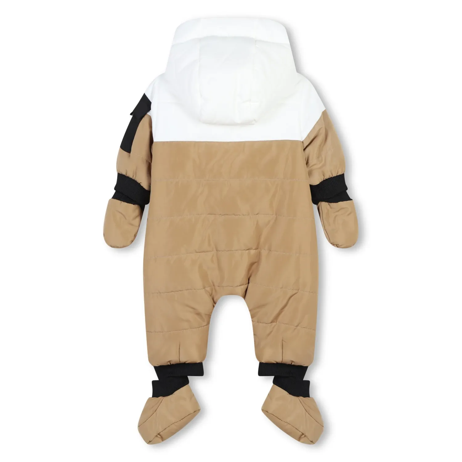 BOSS J51048 Baby Boy's Snowsuit, Mittens & Booties Set – Brown