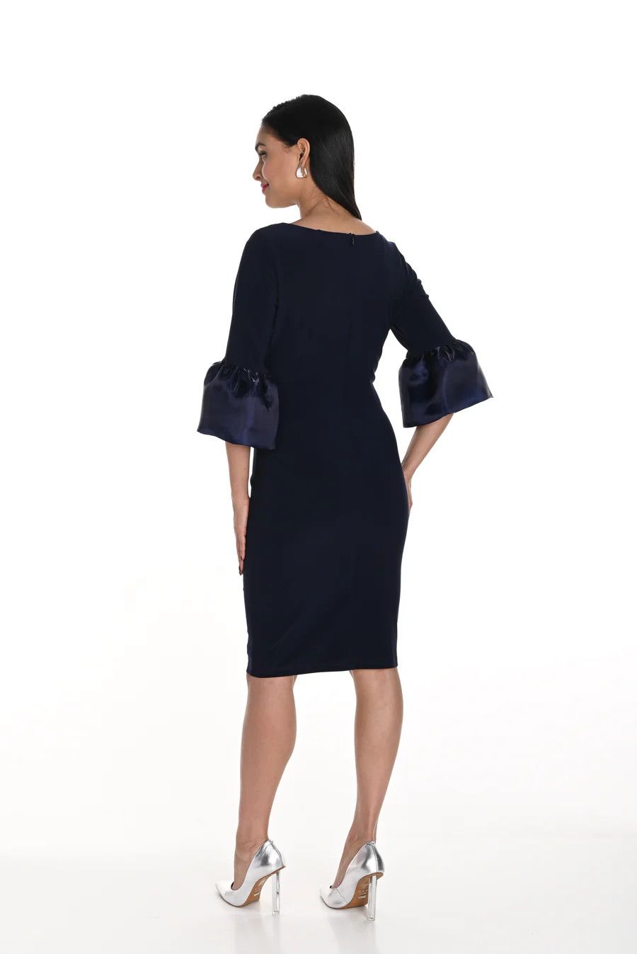 Frank Lyman 249117 Women's 3/4 Bell Sleeve Dress – Navy