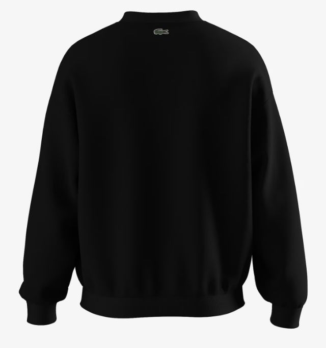 Lacoste SH2850 52 031 Men’s Long Sleeve Loose Fit Sweater/Black - LOGO