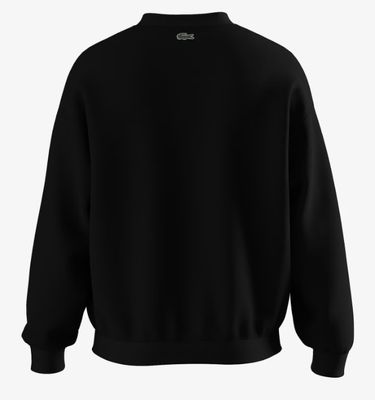 Lacoste SH2850 52 031 Men’s LS Loose  Fit Sweater/Black - LOGO