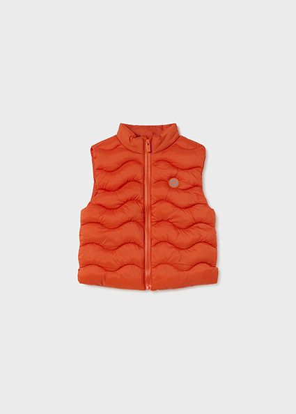 Mayoral 2640 Baby Boy's Long Sleeve Pullover, Puffer Vest & Joggers Set 3PC – Naranja