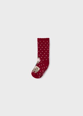 Mayoral 10761 Baby Girl's Reindeer Crew Socks 1PR/ GUINDA