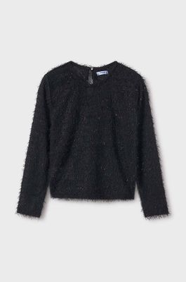 Mayoral 7006 Girl's LS Fluffy Top & Camisole Set 2PC/ NEGRO