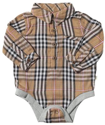 Me & Henry HB1315F/HB1333A Baby Boy’s LS Jasper Plaid Onesie & Pants Set 2PC/ BROWN- BLACK- RED