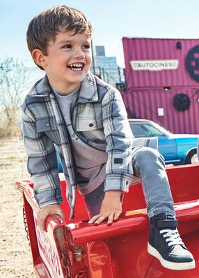 Mayoral 4462 Boy's Long Sleeve Zip Plaid Jacket – Cloudy