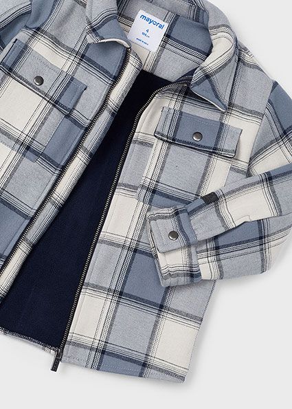 Mayoral 4462 Boy's Long Sleeve Zip Plaid Jacket – Cloudy