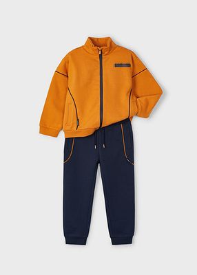Mayoral 4881 Boy's Long Sleeve Zip Sweatshirt & Joggers Set 2PC – Carrot