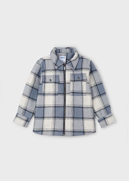 Mayoral 4462 Boy's Long Sleeve Zip Plaid Jacket – Cloudy